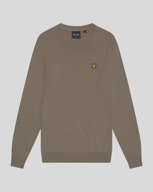 Lyle & Scott Groß & Groß | Übergrößen<Rundhals-Pullover aus Baumwolle und Merino SageUniform