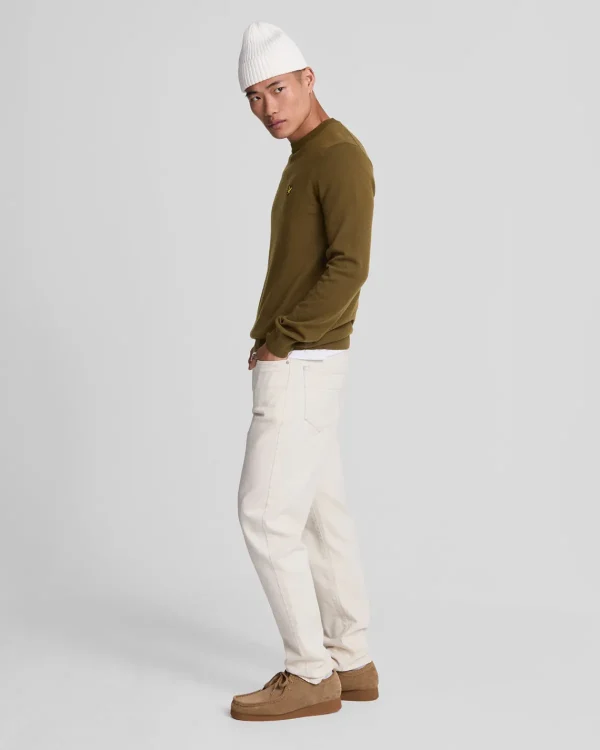 Lyle & Scott Pullover & Strickwaren<Rundhals-Pullover aus Baumwolle und Merino Olive