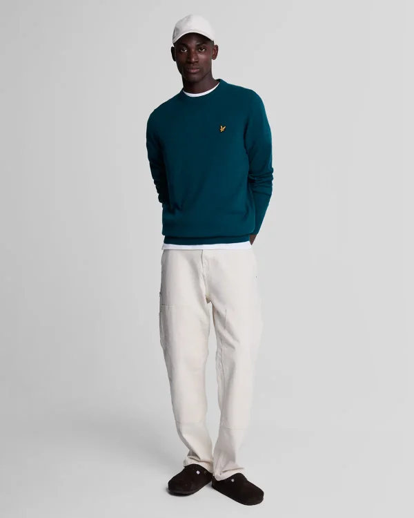 Lyle & Scott Pullover & Strickwaren<Rundhals-Pullover aus Baumwolle und Merino ApresNavy
