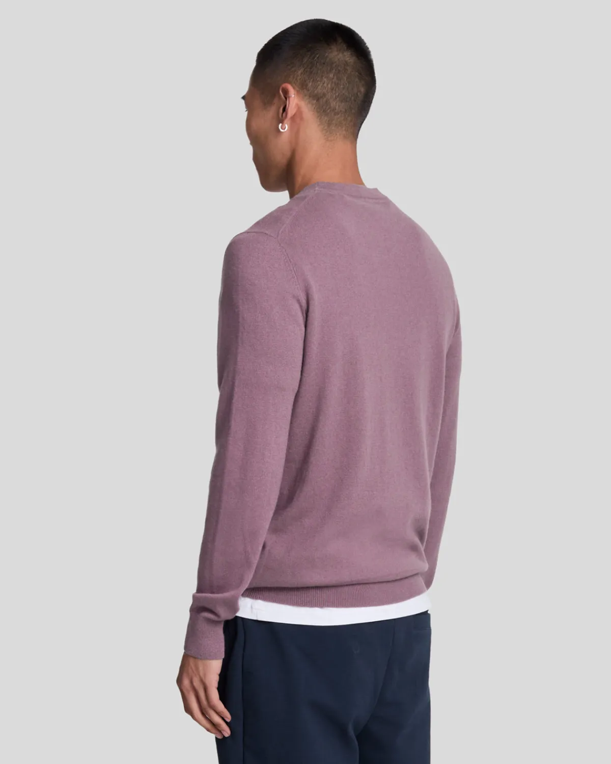 rundhalspullover_aus_baumwolle_und_merino_2-10.webp Lyle & Scott Pullover & Strickwaren<Rundhals-Pullover aus Baumwolle und Merino HighlandMauve
