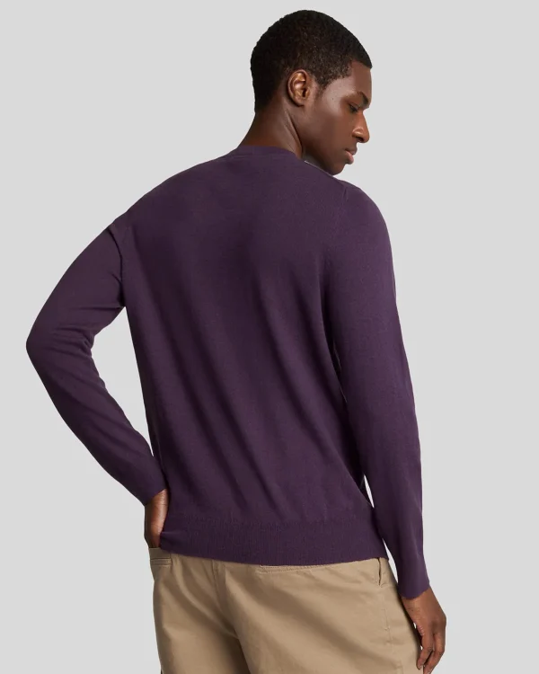Lyle & Scott Pullover & Strickwaren<Rundhals-Pullover aus Baumwolle und Merino ThistleShadow