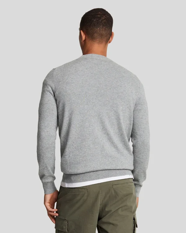 Lyle & Scott Pullover & Strickwaren<Rundhals-Pullover aus Baumwolle und Merino MidGreyMargel