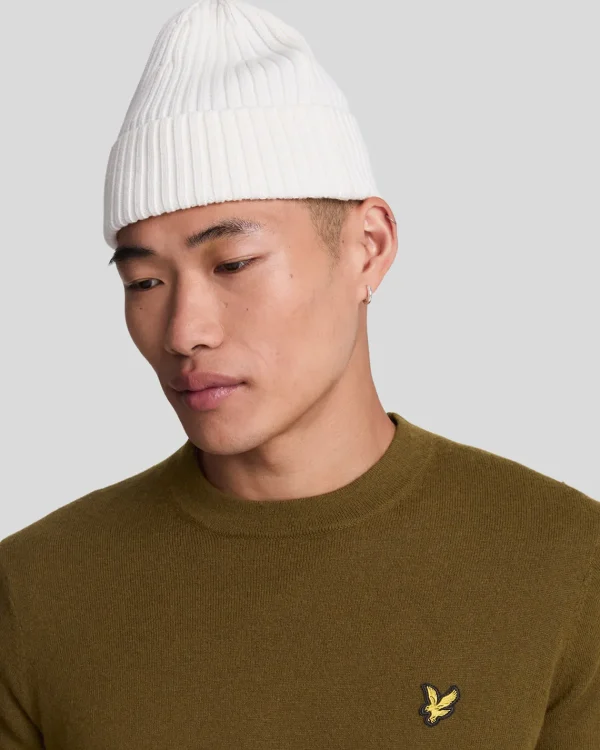Lyle & Scott Pullover & Strickwaren<Rundhals-Pullover aus Baumwolle und Merino Olive
