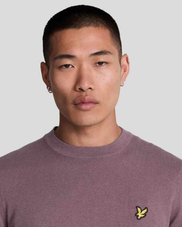 Lyle & Scott Pullover & Strickwaren<Rundhals-Pullover aus Baumwolle und Merino HighlandMauve