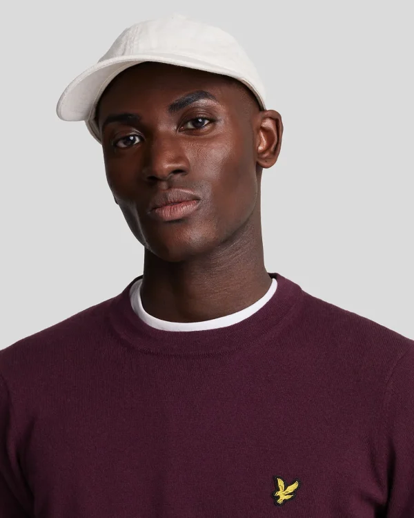 Lyle & Scott Pullover & Strickwaren<Rundhals-Pullover aus Baumwolle und Merino Burgund