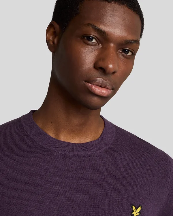 Lyle & Scott Pullover & Strickwaren<Rundhals-Pullover aus Baumwolle und Merino ThistleShadow