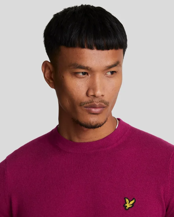 Lyle & Scott Pullover & Strickwaren<Rundhals-Pullover aus Baumwolle und Merino ReicherBurgunder