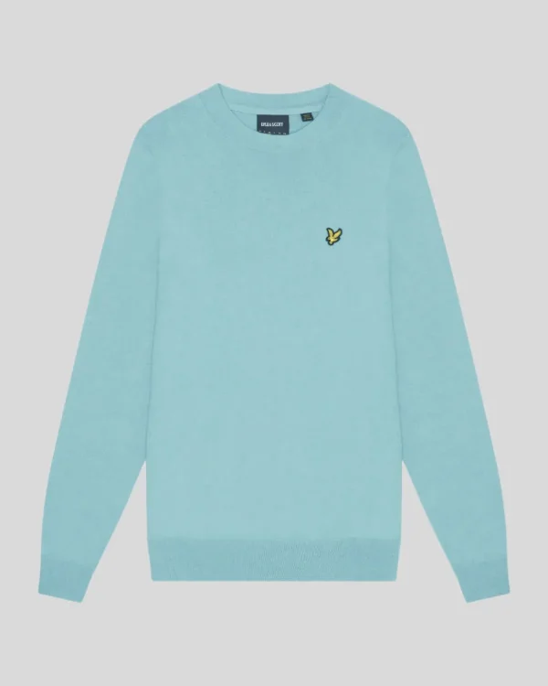 Lyle & Scott Vermächtnis | Pullover & Strickwaren<Rundhals-Pullover aus Baumwolle und Merino BlueSmoke