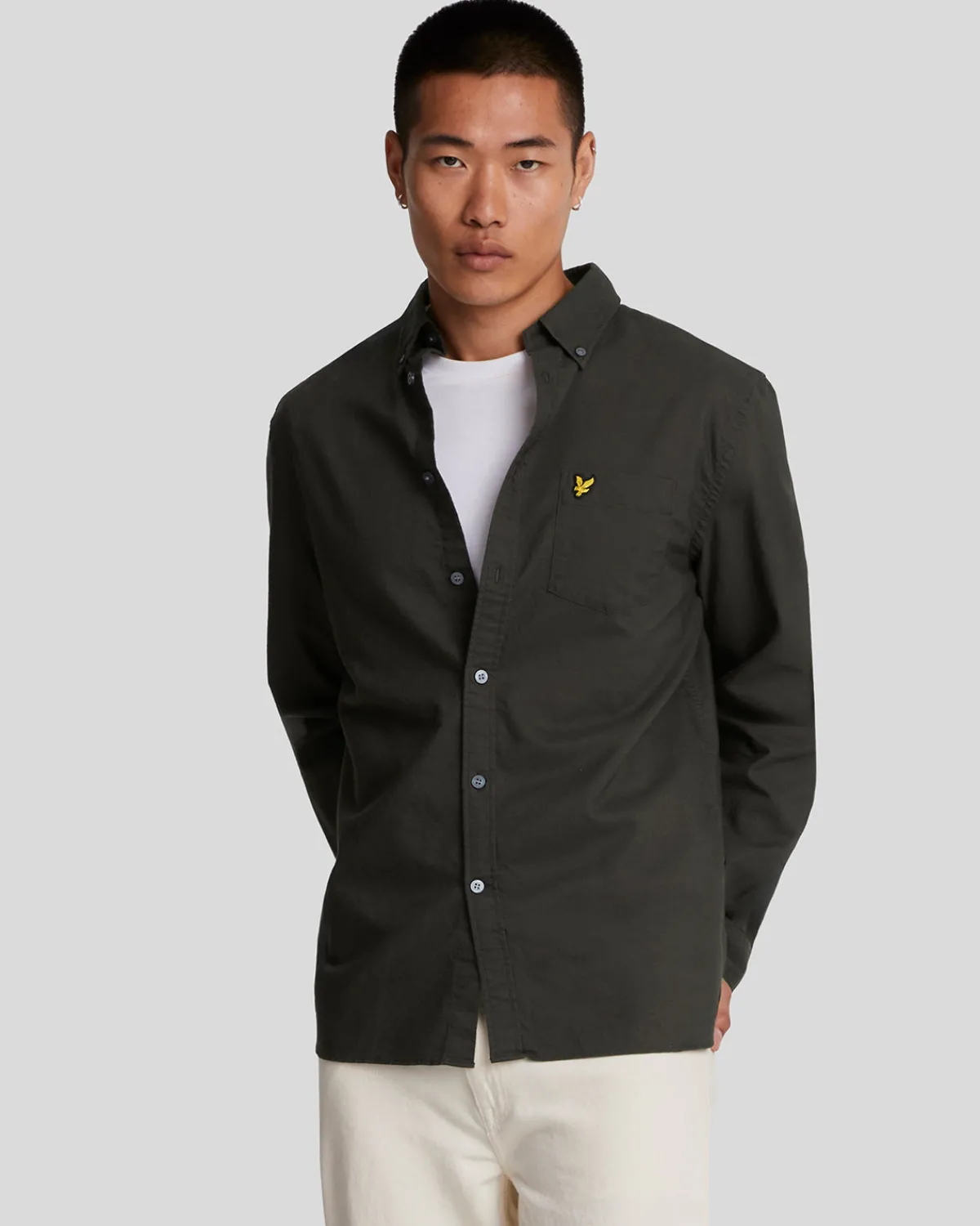 schlichtes_oxford_hemd_0-10.webp Lyle & Scott Hemden<Schlichtes Oxford Hemd Gunmetal