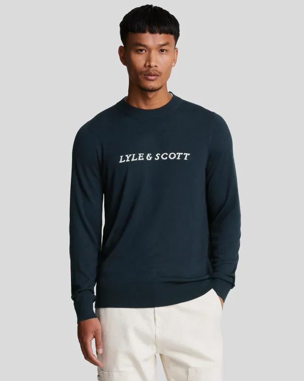 Lyle & Scott Drehbuchsticke<Script Jacquard Pullover DarkNavy
