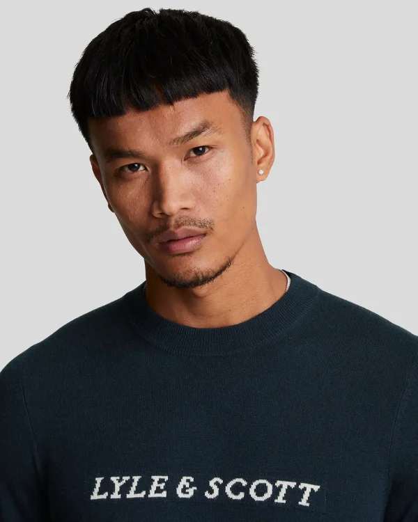 Lyle & Scott Drehbuchsticke<Script Jacquard Pullover DarkNavy