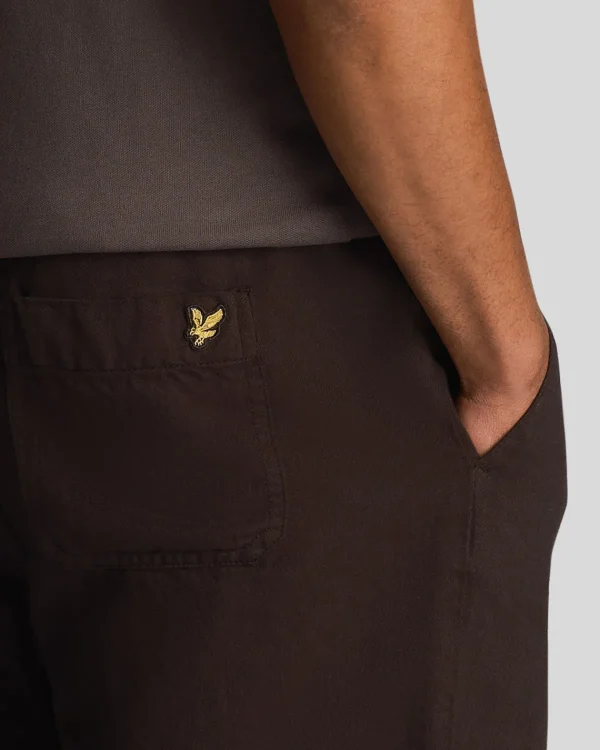 Lyle & Scott Kurze Hosen<Shorts aus Baumwolle und Leinen Pechschwarz