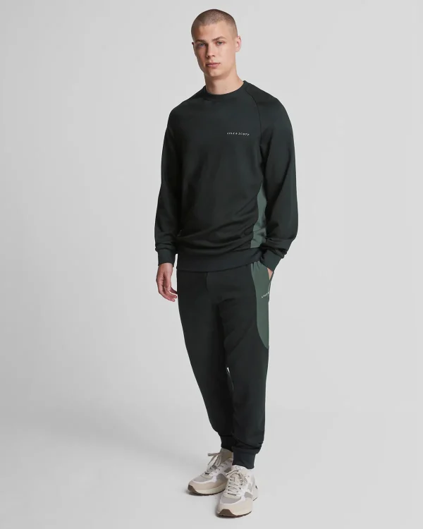 Lyle & Scott Sportbekleidung | Sweatshirts<Sport Farbe Block Rundhalsausschnitt Sweatshirt JetBlack/Graphite