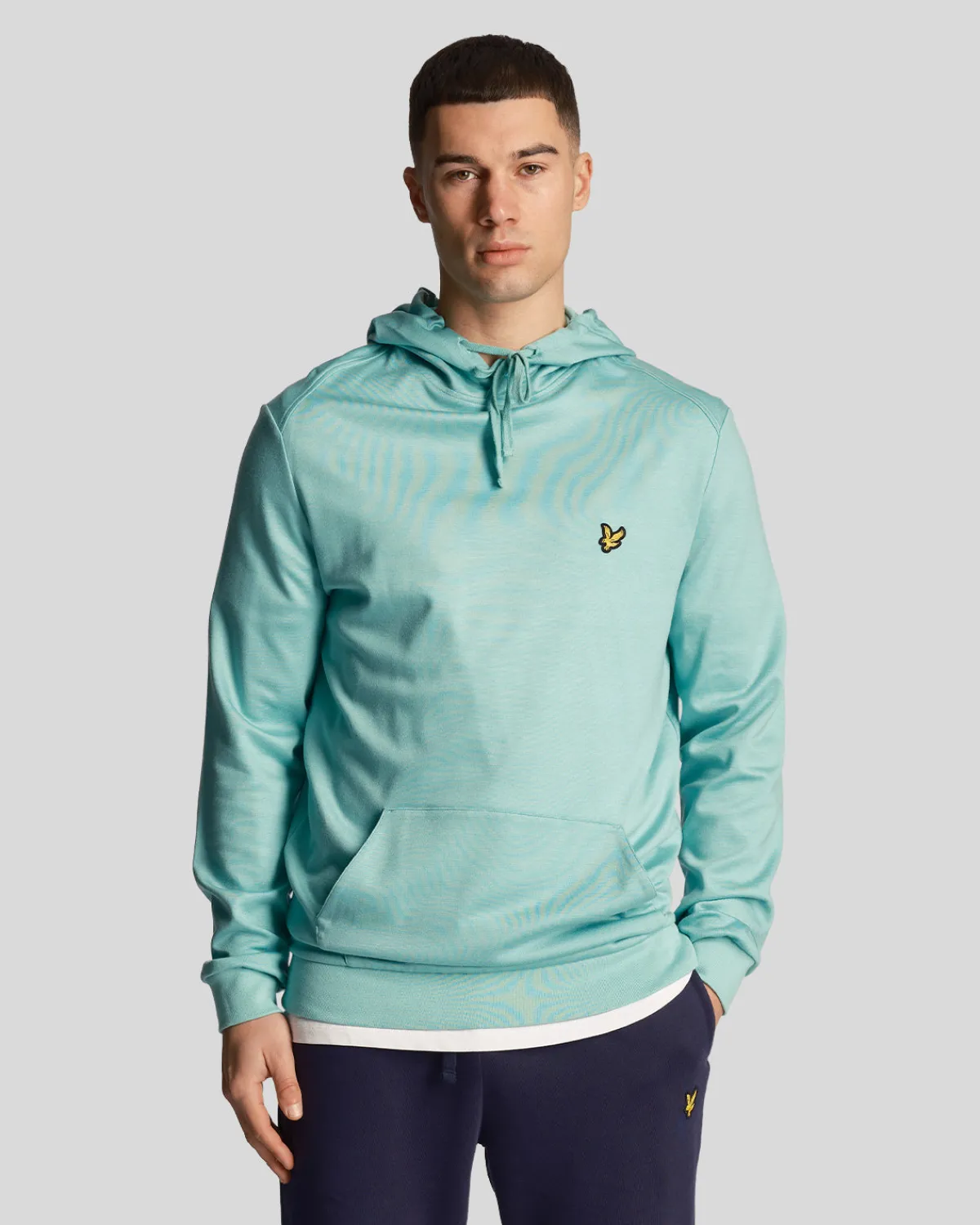 sport_fliege_fleece_hoodie_0-2.webp Lyle & Scott Sportbekleidung | Kapuzenpullover<Sport Fliege Fleece Hoodie Türkisblaugrün