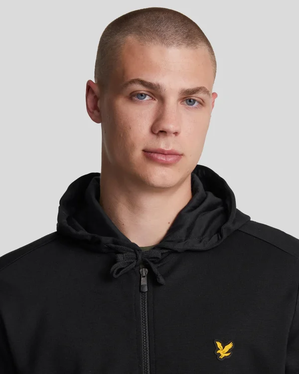 Lyle & Scott Sportbekleidung | Kapuzenpullover<Sport-Kapuzenpulli mit Reißverschluss Pechschwarz