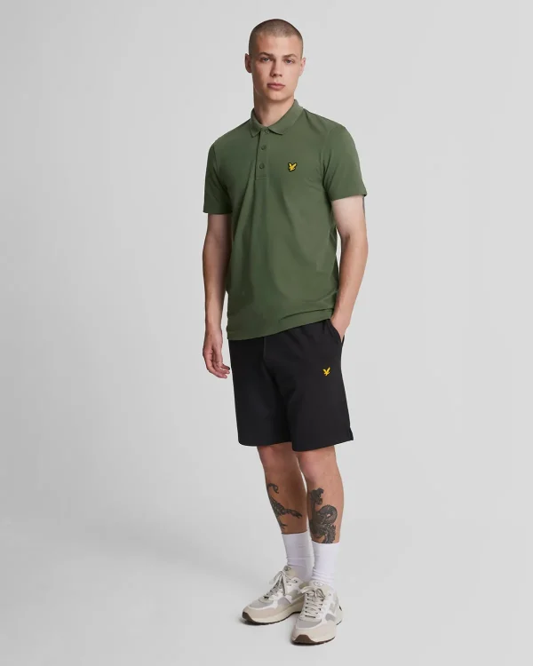 Lyle & Scott Sportbekleidung | Polohemden<Sportliches Polohemd mit kurzen Ärmeln Kaktusgrün
