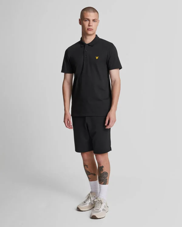 Lyle & Scott Sportbekleidung | Polohemden<Sportliches Polohemd mit kurzen Ärmeln Pechschwarz