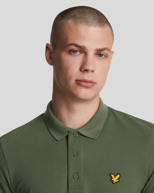 Lyle & Scott Sportbekleidung | Polohemden<Sportliches Polohemd mit kurzen Ärmeln Kaktusgrün