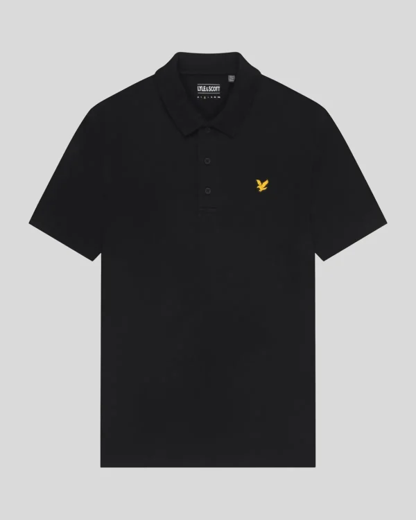Lyle & Scott Sportbekleidung | Polohemden<Sportliches Polohemd mit kurzen Ärmeln Pechschwarz