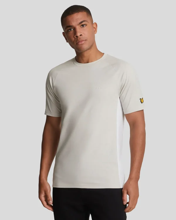 Lyle & Scott Sportbekleidung<Sports Colour Block Core T-Shirt Pebble/White