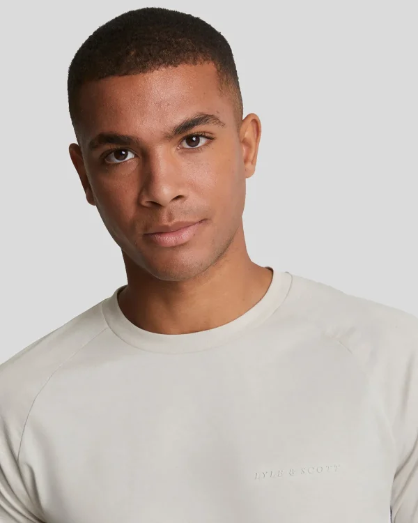 Lyle & Scott Sportbekleidung<Sports Colour Block Core T-Shirt Pebble/White