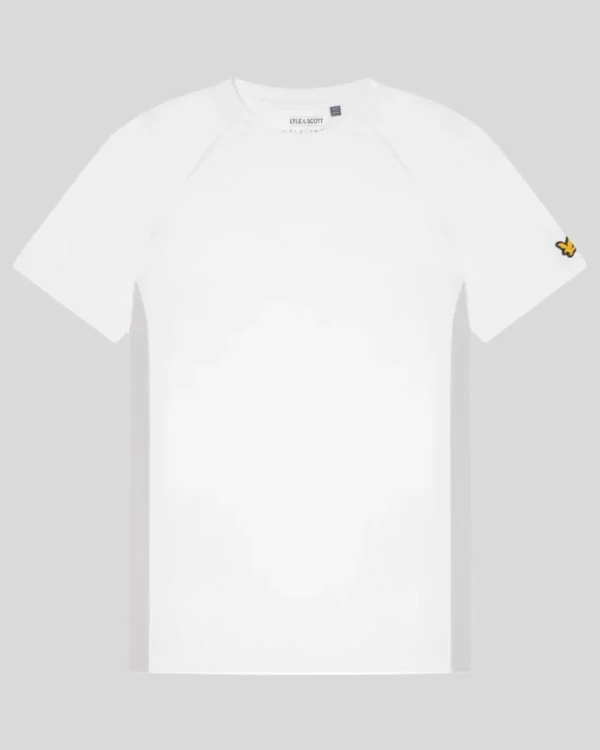 Lyle & Scott Sportbekleidung | T-shirts<Sports Colour Block Core T-Shirt White/Pebble