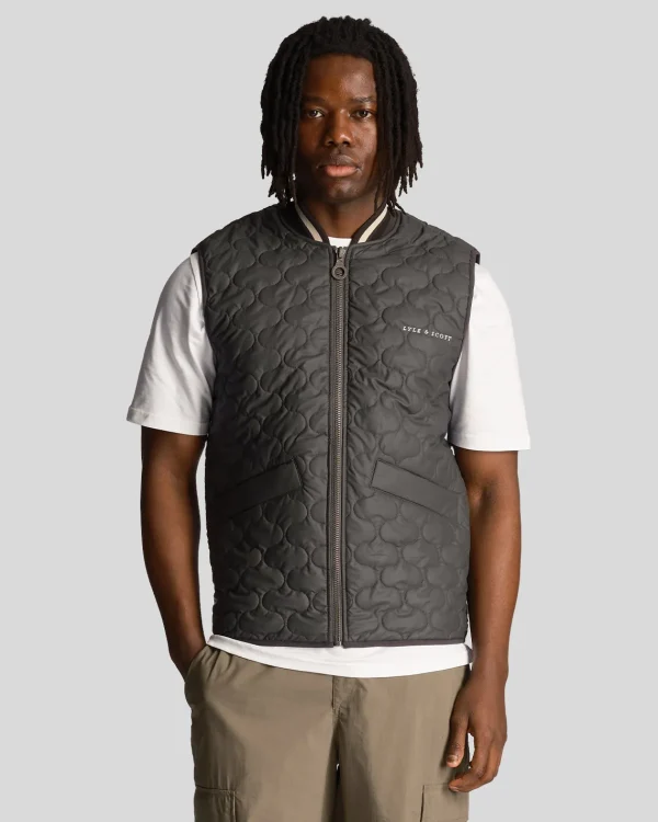 Lyle & Scott Drehbuchsticke<Steppweste Gunmetal