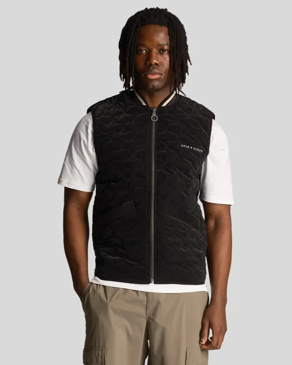 Lyle & Scott Drehbuchsticke<Steppweste Pechschwarz