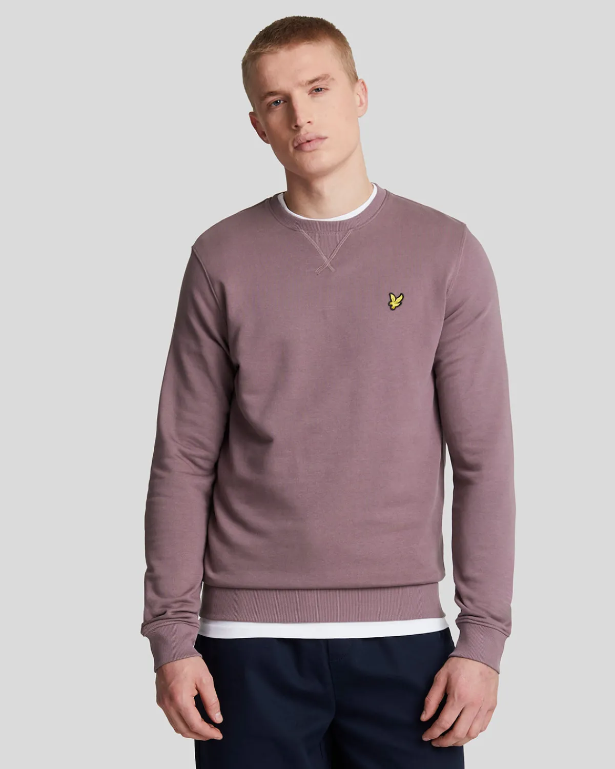 sweatshirt_mit_rundhalsausschnitt_0-12.webp Lyle & Scott Sweatshirts<Sweatshirt mit Rundhalsausschnitt HighlandMauve