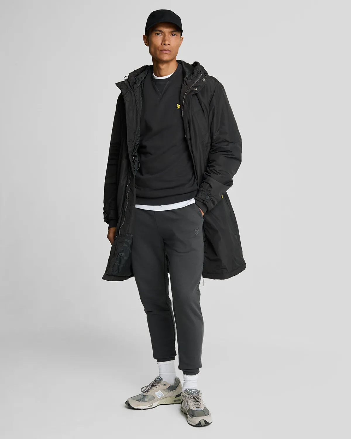 sweatshirt_mit_rundhalsausschnitt_1-11.webp Lyle & Scott Sweatshirts<Sweatshirt mit Rundhalsausschnitt Gunmetal
