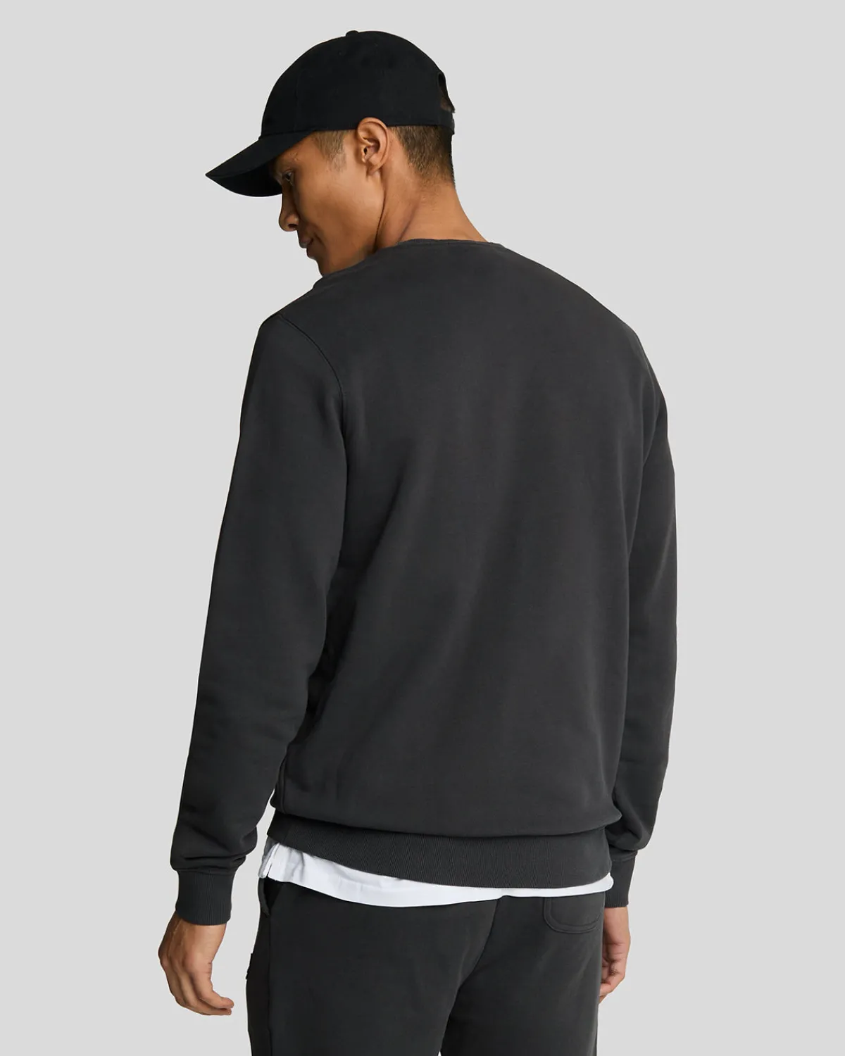 sweatshirt_mit_rundhalsausschnitt_2-11.webp Lyle & Scott Sweatshirts<Sweatshirt mit Rundhalsausschnitt Gunmetal