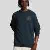Lyle & Scott Sweatshirts<Sweatshirt mit Rundhalsausschnitt und Stempel DarkNavy