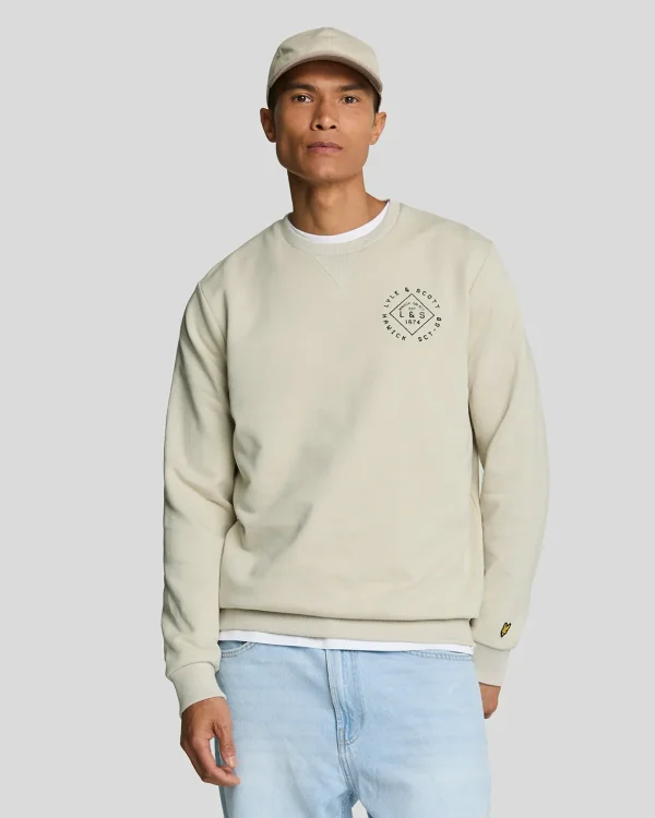 Lyle & Scott Sweatshirts<Sweatshirt mit Rundhalsausschnitt und Stempel Cove