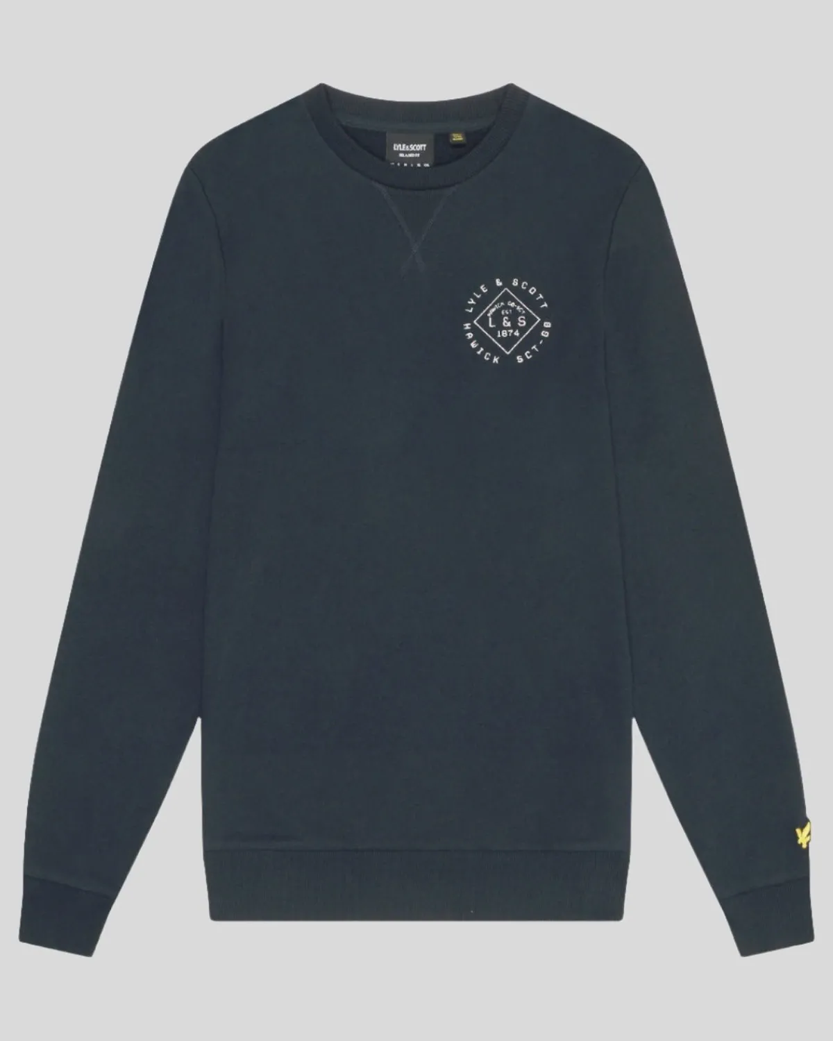 sweatshirt_mit_rundhalsausschnitt_und_stempel_4-1.webp Lyle & Scott Sweatshirts<Sweatshirt mit Rundhalsausschnitt und Stempel DarkNavy