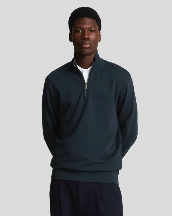 Lyle & Scott Reframed | Sweatshirts<Tonal Eagle 1/4 Reißverschluss Sweatshirt DunkleMarine