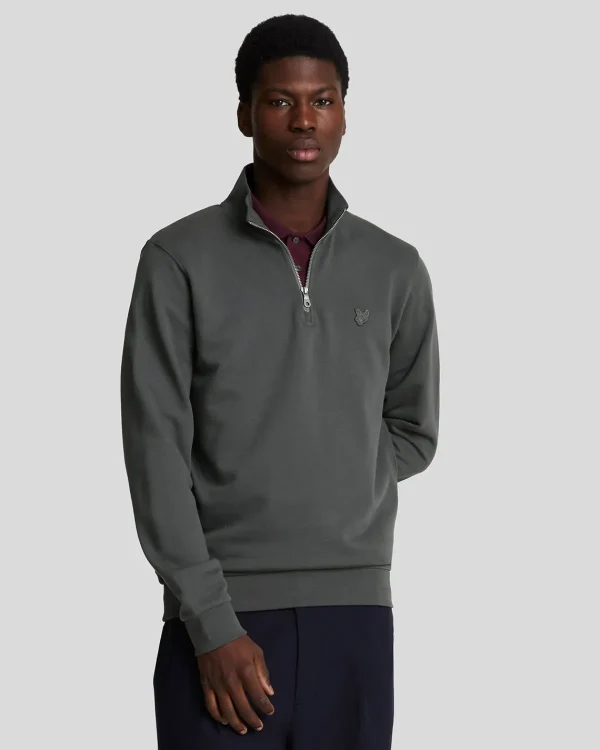 Lyle & Scott Reframed | Sweatshirts<Tonal Eagle 1/4 Reißverschluss Sweatshirt Gunmetal