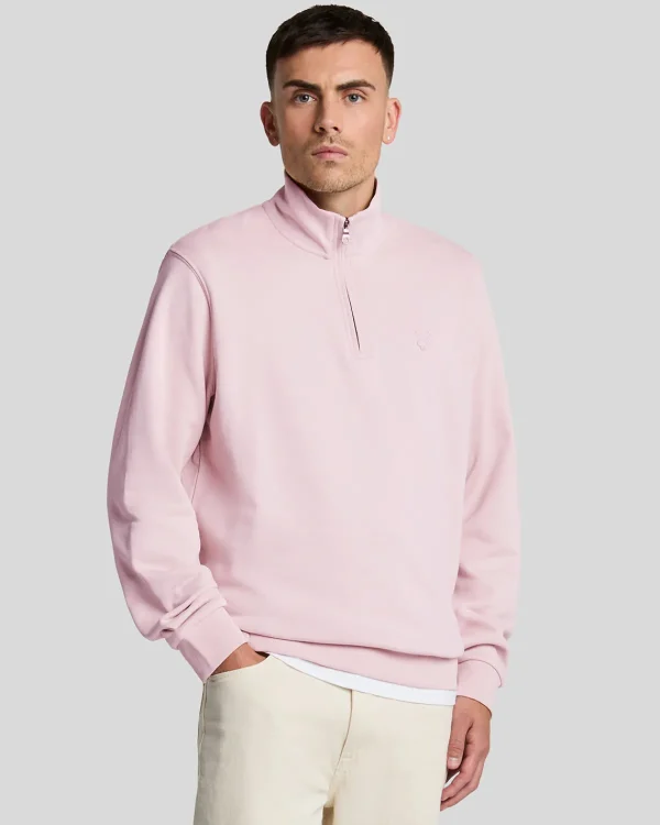 Lyle & Scott Reframed | Sweatshirts<Tonal Eagle 1/4 Reißverschluss Sweatshirt PinkSalt