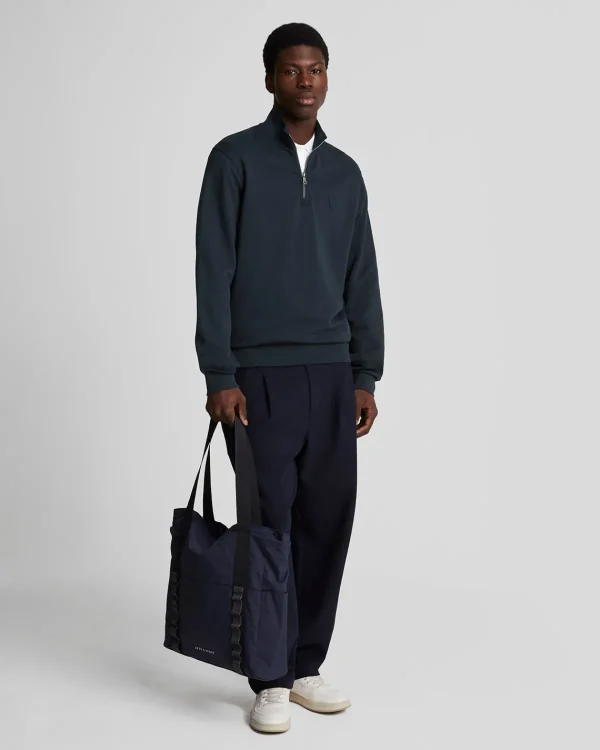 Lyle & Scott Reframed | Sweatshirts<Tonal Eagle 1/4 Reißverschluss Sweatshirt DunkleMarine