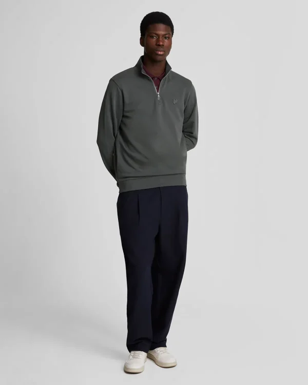 Lyle & Scott Reframed | Sweatshirts<Tonal Eagle 1/4 Reißverschluss Sweatshirt Gunmetal