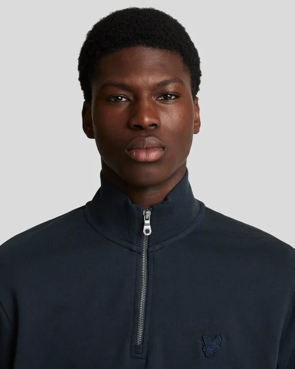 Lyle & Scott Reframed | Sweatshirts<Tonal Eagle 1/4 Reißverschluss Sweatshirt DunkleMarine