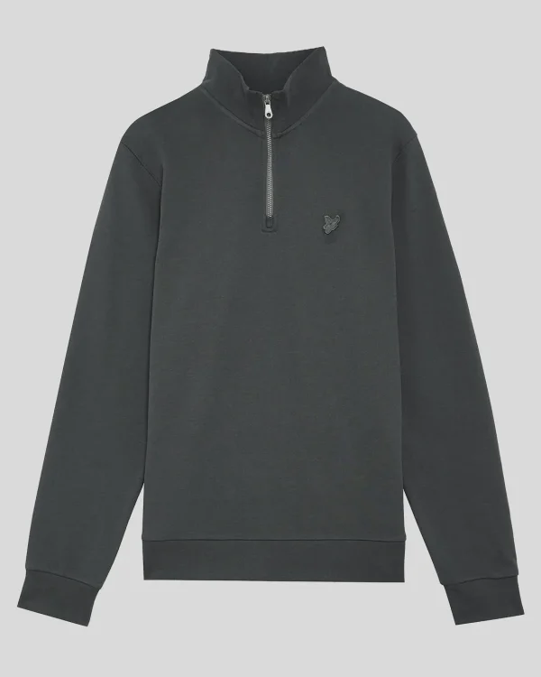 Lyle & Scott Reframed | Sweatshirts<Tonal Eagle 1/4 Reißverschluss Sweatshirt Gunmetal