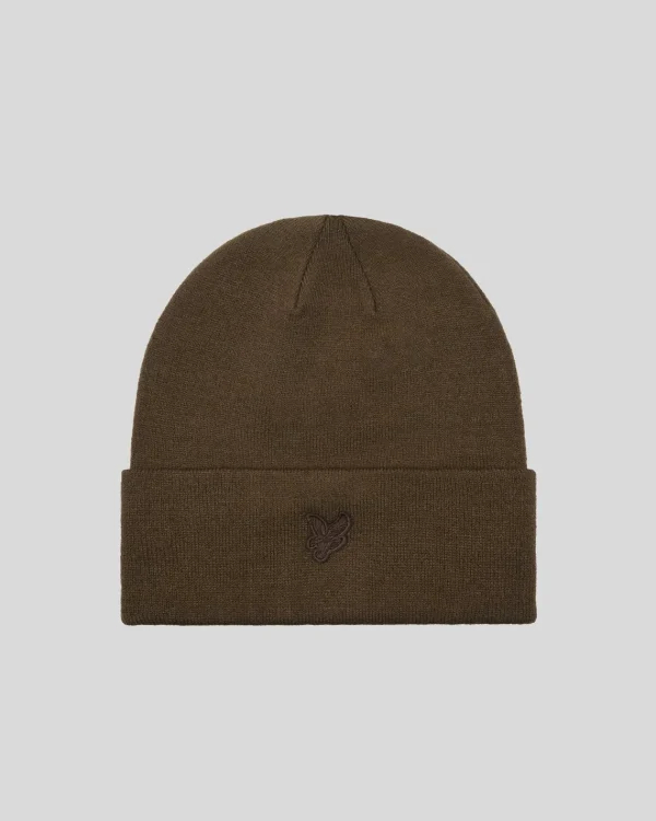 Lyle & Scott Kopfbedeckungen<Tonal Eagle Beanie Olive