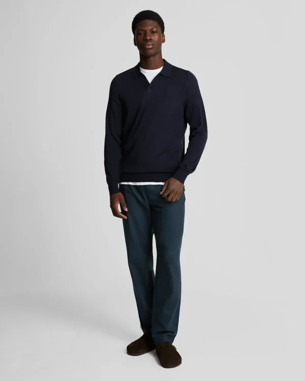 Lyle & Scott Reframed<Tonal Eagle Flanell-Hose mit Kordelzug DarkNavy
