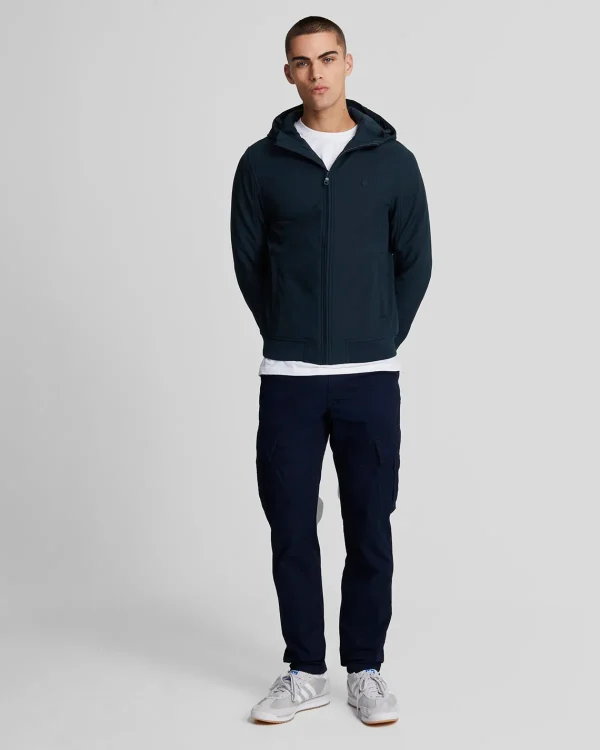 Lyle & Scott Reframed | Mäntel & Jacken<Tonal Eagle Fleece Rücken Softshell Jacke DarkNavy
