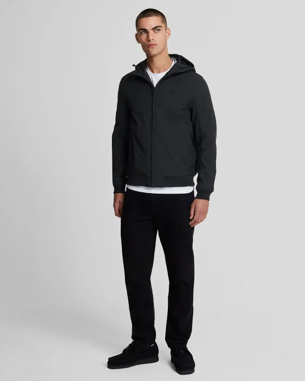 Lyle & Scott Reframed | Mäntel & Jacken<Tonal Eagle Fleece Rücken Softshell Jacke JetBlack