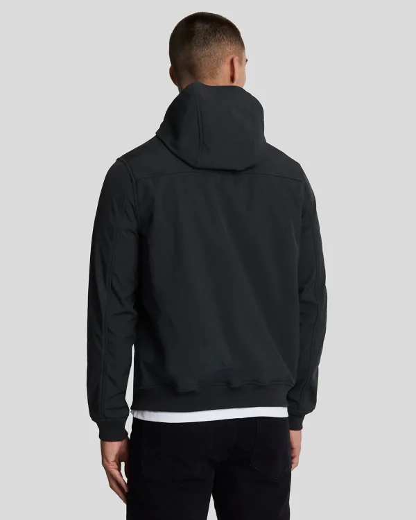 Lyle & Scott Reframed | Mäntel & Jacken<Tonal Eagle Fleece Rücken Softshell Jacke JetBlack