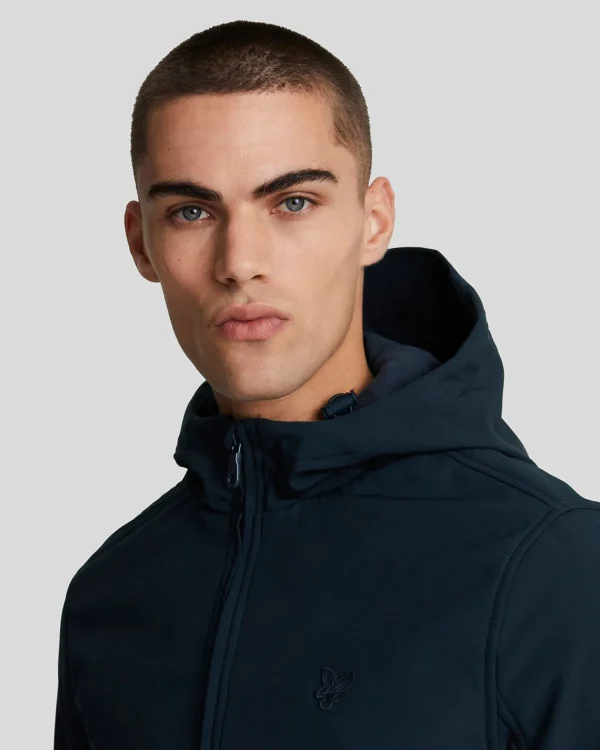 Lyle & Scott Reframed | Mäntel & Jacken<Tonal Eagle Fleece Rücken Softshell Jacke DarkNavy