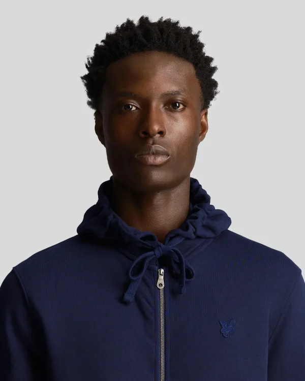Lyle & Scott Kapuzenpullover<Tonal Eagle Kapuzenpullover mit Reißverschluss DunkleMarine
