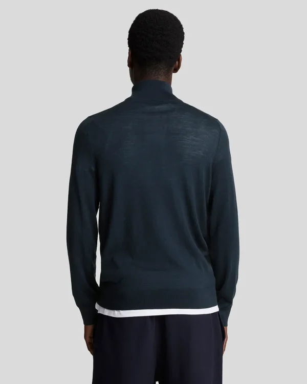Lyle & Scott Reframed<Tonal Eagle Merino 1/4 Zip Pullover DarkNavy