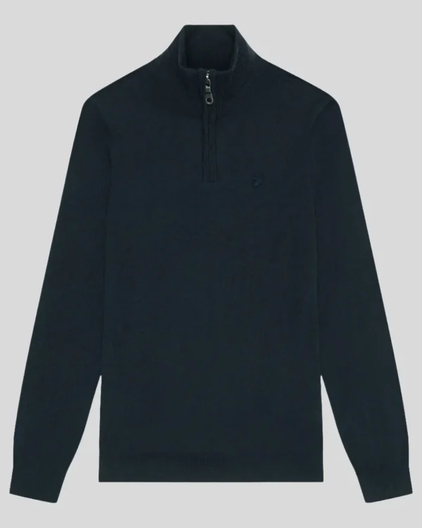 Lyle & Scott Reframed<Tonal Eagle Merino 1/4 Zip Pullover DarkNavy